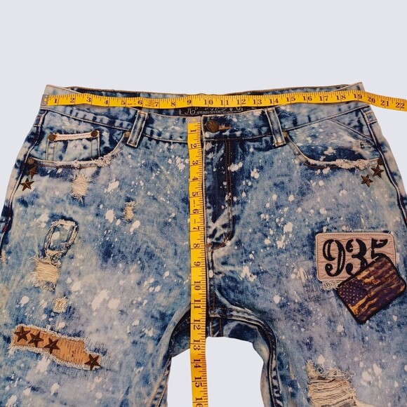 The Heritage By America Acid Wash Distressed Denim Shorts Men's Size 40 - Picture 5 of 11